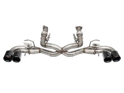 Corsa 21106CFBLK Variable Sound 3" Delete 4 Valve Cat-Back Exhaust with NPP for 2020-Up Corvette C8 / Corsa 21106CFBLK Variable Sound Cat-Back