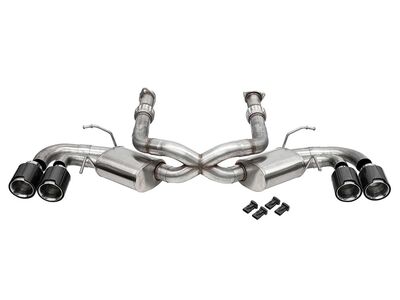 Corsa 21108CF Sport 3" Cat-Back Exhaust with 4.5" Polished Carbon Fiber Tips for 2020-Up Corvette C8 / Corsa 21108CF Sport Cat-Back