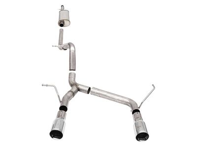 Corsa 21122 Sport 2.75-Inch Cat-Back Exhaust with Single 4-inch Tips for 2007-2018 Wrangler JKU 3.6 / Corsa 21122 Sport Cat-Back