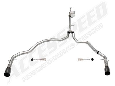 Corsa 21152BLK Xtreme Cat-Back Exhaust Dual Rear Exit-Black for 2021-25 F150 SuperCrew/6.5in Bed 5.0 / Corsa 21152BLK Xtreme Cat-Back