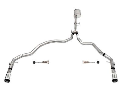 Corsa 21164 Sport Cat-Back Exhaust Dual Rear Exit-Polished for 2021-25 F150 Regular Cab/ 8in Bed 3.5 / Corsa 21164 Sport Cat-Back