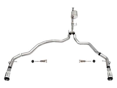 Corsa 21167 Sport Cat-Back Exhaust Dual Rear Exit-Polished for 2021-2025 F-150 SuperCab/6.5' Bed 3.5 / Corsa 21167 Sport Cat-Back