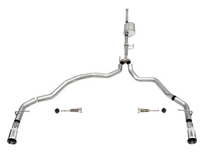 Corsa 21170 Sport Cat-Back Exhaust Dual Rear Exit-Polished for 2021-25 F-150 SuperCrew/6.5in Bed 3.5 / Corsa 21170 Sport Cat-Back
