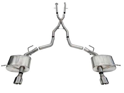 Corsa 21186 Xtreme 2.5" Cat-Back Exhaust with Single 4.5" Polished Tips for 2011-2025 Durango / Corsa 21186 Xtreme Cat-Back