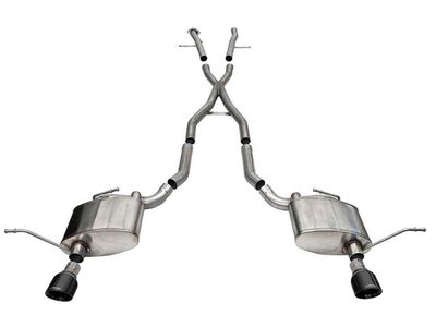 Corsa 21187BLK Xtreme 2.5" Cat-Back Exhaust with Single 4.5" Black Tips for 2011-2021 Grand Cherokee / Corsa 21187BLK Xtreme Cat-Back