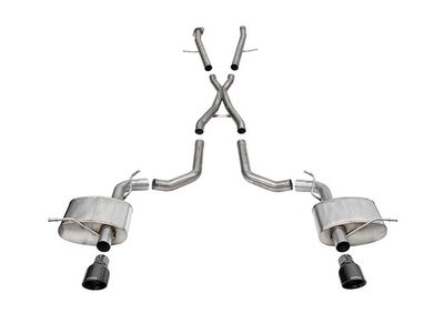 Corsa 21196BLK Xtreme 2.75" Cat-Back Exhaust 4.5" Black Tips for 2021-2025 Durango SRT Hellcat / Corsa 21196BLK Xtreme Cat-Back