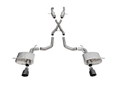 Corsa 21197BLK Sport 2.75" Cat-Back Exhaust 4.5" Black Tips for 2018-2024 Durango SRT 392 / Corsa 21197BLK Sport Cat-Back