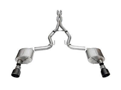 Corsa 21250BLK Xtreme 3" Cat-Back Exhaust with 4.5" Black PVD Pro Tips for 2024-Up Mustang GT 5.0 / Corsa 21250BLK Xtreme Cat-Back