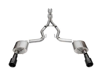Corsa 21251CFBLK Xtreme 4.5 Cat-Back Exhaust with Carbon Fiber Tips for 2024-Up Mustang GT 5.0 / Corsa 21251CFBLK Xtreme Cat-Back