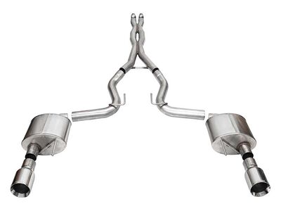 Corsa 21251 Xtreme Cat-Back Exhaust Sys3" with 4.5" Straight Cut Tips for 2024-Up Mustang GT 5.0 / Corsa 21251 Xtreme Cat-Back