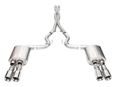 Corsa 21260 Xtreme 3" Cat-Back Exhaust System with 4" Polished Straight Tips for 2024-Up Mustang 5.0 / Corsa 21260 Xtreme Cat-Back