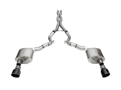 Corsa 21270BLK Xtreme Cat-Back Exhaust with 4.5" Black Pro Series Tip for 2024-Up Mustang GT 5.0 / Corsa 21270BLK Xtreme Cat-Back