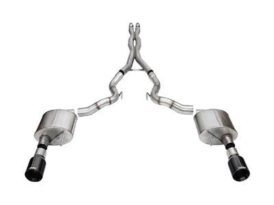 Corsa 21271BLK Xtreme Cat-Back Exhaust with 4.5" Black Tips for 2024-Up Mustang GT Convertible 5.0 / Corsa 21271BLK Xtreme Cat-Back