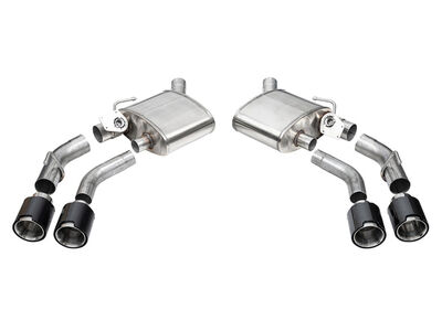 Corsa 21789CF Valved Axle-Back Exhaust with Carbon Fiber Quad Tips for 2016-2024 Camaro SS / ZL1 / Corsa 21789CF Sport Axle-Back
