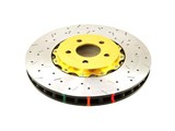 DBA DBA5040GLDX Front 5000 Series XS Gold Hat 2-Piece Drilled & Slotted Rotor 2004 GTO / DBA-DBA5040BLKS Drilled & Slotted Rotor
