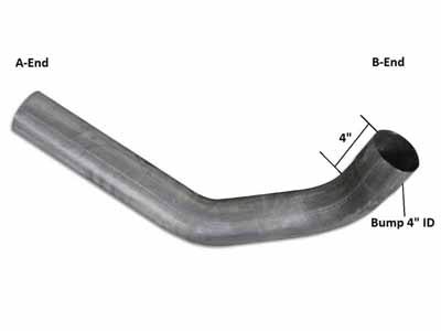 Diamond Eye Performance 220097 Exhaust Pipe 4" 89-93 Ram 2500/3500 2X4 Only 2nd Section Pass / Diamond Eye Performance 220097 Exhaust Tail Pipe