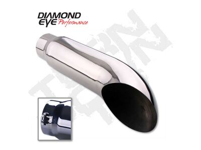 Diamond Eye Performance 4516BTD Exhaust Tip Rolled Angle Cut 4" ID X 5" OD X 16" Long 304 Stainless / Diamond Eye Performance 4516BTD Exhaust Tip