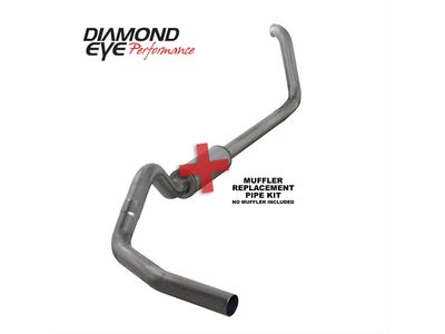 Diamond Eye K4319S-RP Turbo Back Exhaust 00-03.5 F250/F350 7.3 4" Single Pass No Muffler Stainless / Diamond Eye K4319S-RP Turbo Back Exhaust