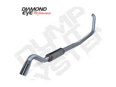 Diamond Eye K4319S-TD Turbo Back Exhaust Ford 7.3 Liter Underbody Exit Single Turn Down Stainless / Diamond Eye K4319S-TD Turbo Back Exhaust