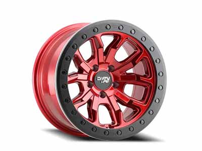 Dirty Life Race Wheels 9303-7985R12 DT-1 9303 Crimson Candy Red 17X9 5-139.7 -12mm 108mm / Dirty Life Race Wheels 9303-7985R12 17-Inch Wheel