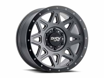 Dirty Life Race Wheels 9305-8981MGT Theory 9305 Satin Gunmetal 18X9 8-165.1 0mm 130.8mm / Dirty Life Race Wheels 9305-8981MGT 18-Inch Wheel