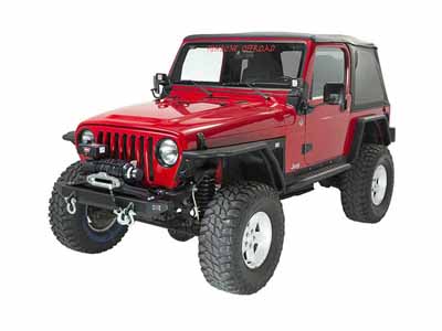 Fishbone Offroad FB21052 Piranha Series Black Powdercoated Steel Winch Plate 1997-2006 Wrangler TJ / Fishbone Offroad FB21052 Winch Cover Plate