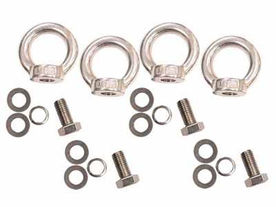 Fishbone Offroad FB21260 Jeep Storage/Bed Rack Tie Down Kit Stainless Steel / Fishbone Offroad FB21260 Tie Down Kit