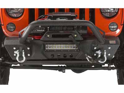 Fishbone Offroad FB22004 Black Powercoated Front Stubby Winch Bumper W/Tube Guard 2007-18 Wranger JK / Fishbone Offroad FB22004 Front Winch Bumper