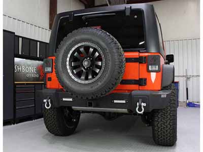 Fishbone Offroad FB22032 Black Steel Textured Powdercoat Rear Bumper W/LED's 2007-2018 Wrangler JK / Fishbone Offroad FB22032 Rear Bumper