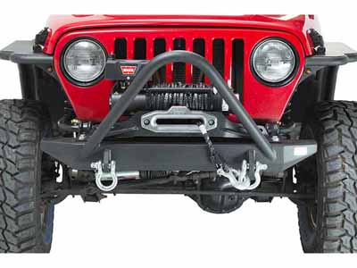 Fishbone Offroad FB22047 Piranha Series Black Steel Front Bumper W/Stinger for 1997-2006 Wrangler TJ / Fishbone Offroad FB22047 Front Bumper