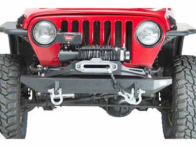 Fishbone Offroad FB22049 Piranha Series Black Steel Front Bumper for 1997-2006 Jeep Wrangler TJ / Fishbone Offroad FB22049 Front Bumper