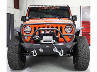 Fishbone Offroad FB22062 Front Winch Bumper W/Grille Guard 2007-2018 Wrangler JK Manowar Series / Fishbone Offroad FB22062 Front Winch Bumper