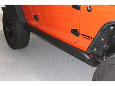 Fishbone Offroad FB23011 Black Steel Textured Powdercoat Rock Slider 2007-2018 Wrangler JK 4 Door / Fishbone Offroad FB23011 Rock Sliders