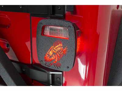 Fishbone Offroad FB31044 Jeep Wrangler CJ YJ TJ Tail Light Covers Black Textured Powdercoat / Fishbone Offroad FB31044 Tail Light Cover