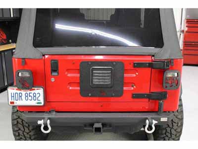 Fishbone Offroad FB31058 BackSide Series Black Textured Aluminum Tailgate Plate 1997-06 Wrangler TJ / Fishbone Offroad FB31058 TailGate Plate