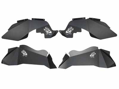 Fishbone Offroad FB33073 Jeep JK Logo Aluminum Inner Fenders 2007-2018 Wrangler JK Black Powdercoat / Fishbone Offroad FB33073 Inner Fender Kit