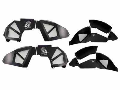 Fishbone Offroad FB33130 Front/Rear Set of 4 Aluminum Black Inner Fenders For 2018-Up Wrangler JL / Fishbone Offroad FB33130 Fenders