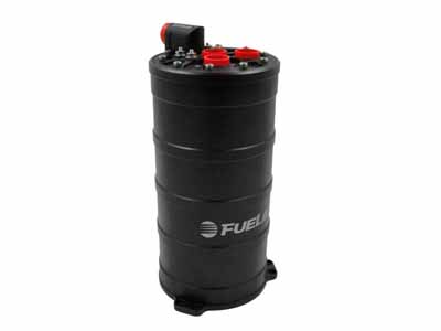 Fuelab 61812 2600 HP Dual 500LPH Brushless Fuel Surge Tank System 290mm Tall, terminal connect / Fuelab 61812 Fuel Tank