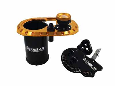 Fuelab 62820-0 Quick Service Surge Tank 2.0 Gold, No Lift, No Surge Pump / Fuelab 62820-0 Fuel Tank