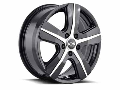 ION Wheels 101-6631B 101 GB 18x8 Machined Face Gloss Black 5 On 108 Bolt Pattern 50 Offset / ION Wheels 101-6631B 18-Inch Wheel
