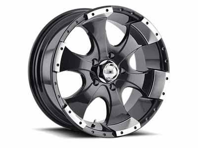 ION Wheels 136-5665BX 136 BK 15x6 Machined Lip Black 5 On 114.3 Bolt Pattern 0 Offset / ION Wheels 136-5665BX 15-Inch Wheel