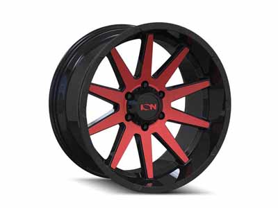 ION Wheels 143-2185BTR 143 RD 20x10 Red Machined Face Gloss Black 5 On 139.7 Bolt Pattern -19 Offset / ION Wheels 143-2185BTR 20-Inch Wheel