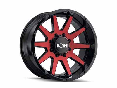 ION Wheels 143-2970BTR 143 RD 20x9 Red Machined Face Gloss Black 8 On 170 Bolt Pattern 0 Offset / ION Wheels 143-2970BTR 20-Inch Wheel