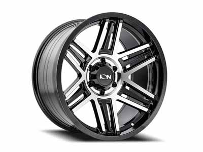 ION Wheels 147-2936BM0 147 BM 20x9 Machined Black 6 On 135 Bolt Pattern 0 Offset / ION Wheels 147-2936BM0 20-Inch Wheel