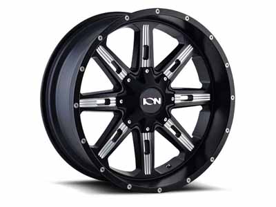 ION Wheels 184-2976M18 184 SB 20x9 Milled Spoke Satin Black 8 X 165.1/8 X 170 Bolt Pattern 18 Offset / ION Wheels 184-2976M18 20-Inch Wheel