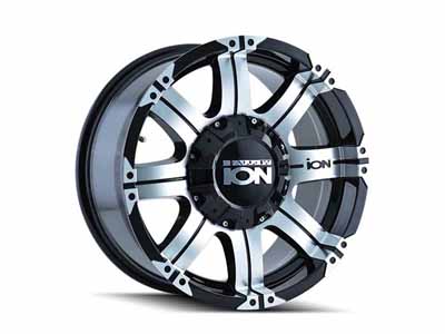 ION Wheels 187-6876B 187 16x8 Machined Face Black 8 On 165.1/8 On 170 Bolt Pattern 10 Offset / ION Wheels 187-6876B 16-Inch Wheel