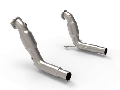 Kooks 15123300 Stainless GREEN Catted Downpipes for 2025 Explorer ST/Aviator / Kooks 15123300 Catted Pipes 2025 Explorer/Aviator