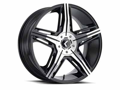 Kraze Wheels KR190-2864BM38 Lusso 190 BM 20x8.5 Machined Black 5 on 115 Bolt Pattern 38 Offset / Kraze Wheels KR190-2864BM38 20-Inch Wheel