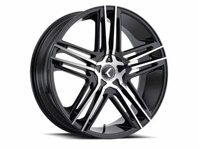 Kraze Wheels KR195-2864B38 Milano 195 SB 20x8.5 Satin Black 5 on 115 Bolt Pattern 38 Offset / Kraze Wheels KR195-2864B38 20-Inch Wheel
