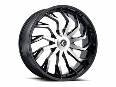 Kraze Wheels KR195-7831BM38 Milano 195 BM 17x8 Machined Black 5 on 108 Bolt Pattern 38 Offset / Kraze Wheels KR195-7831BM38 17-Inch Wheel